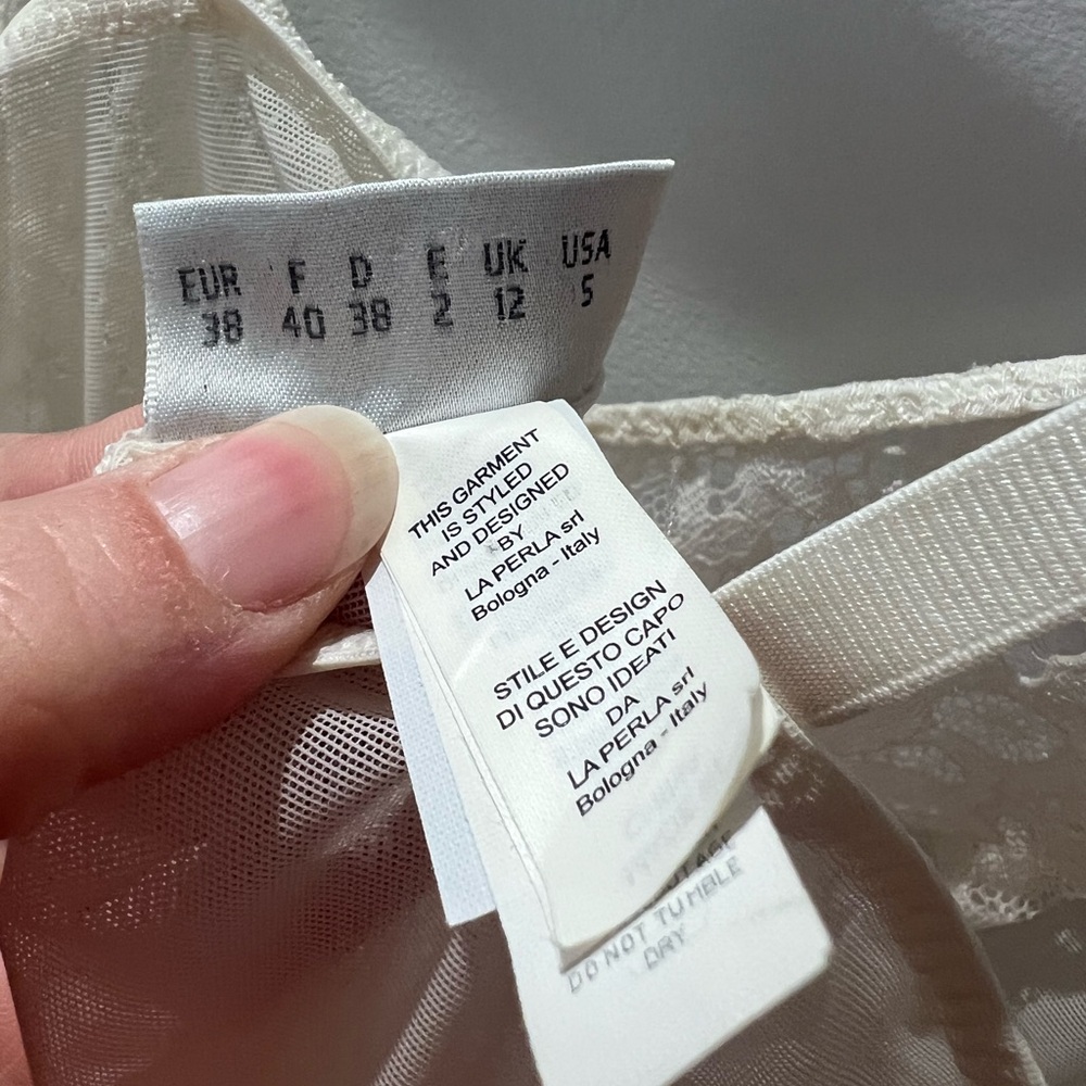 La Perla Studio Lace Slip Dress | Ivory Mesh Lace Chemise | Lingerie | Size S - Picture 6 of 6
